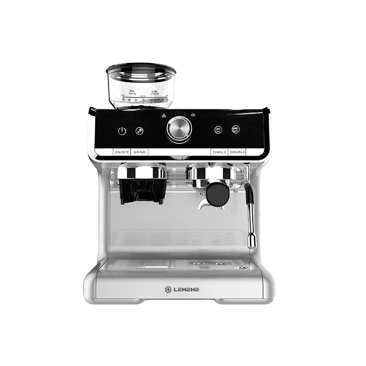 乐呵呵小精灵意式咖啡机 家用小型 研磨奶泡一体商用半自动咖啡机 LHH-5020-大图2