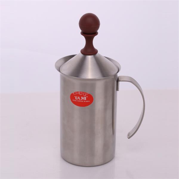 亚光双层不锈钢奶泡器  300cc