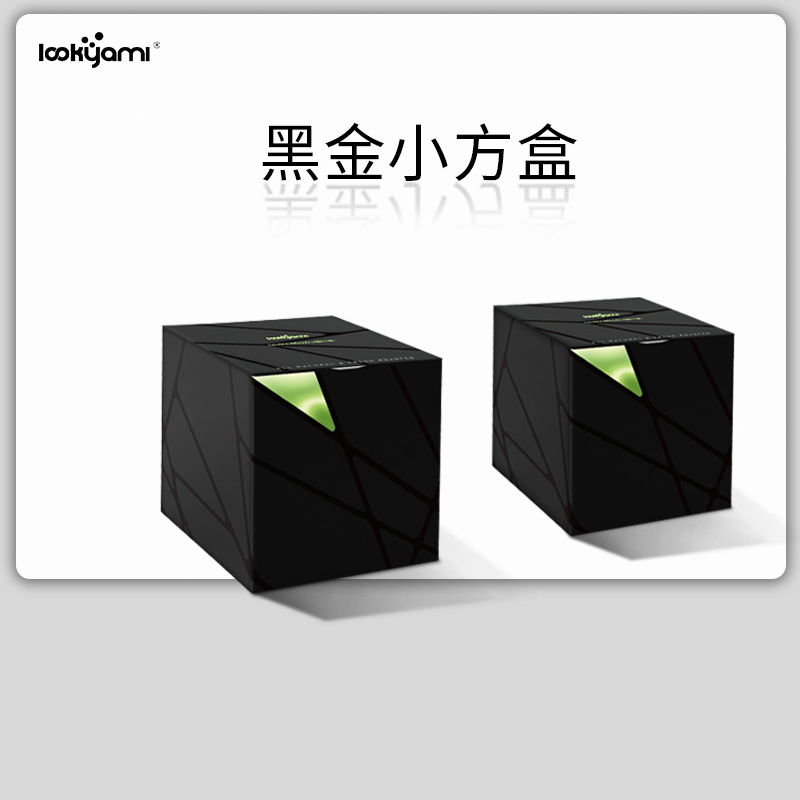 LOOKYAMI精品咖啡豆 黑金小方盒 手冲滴滤式纯黑咖啡粉礼盒-大图1
